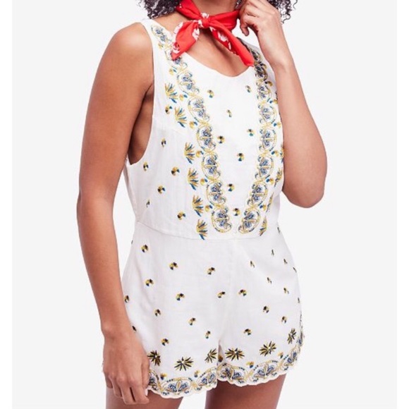 Free People Pants - Free People Margarita Embroidered Romper